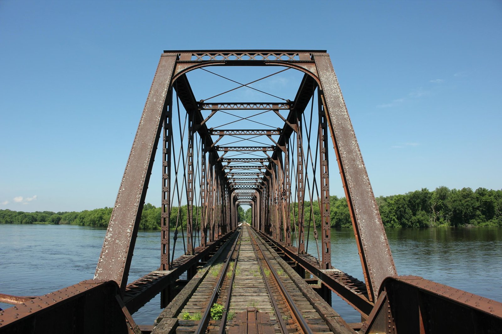 Looking west into swing span (span  #8)